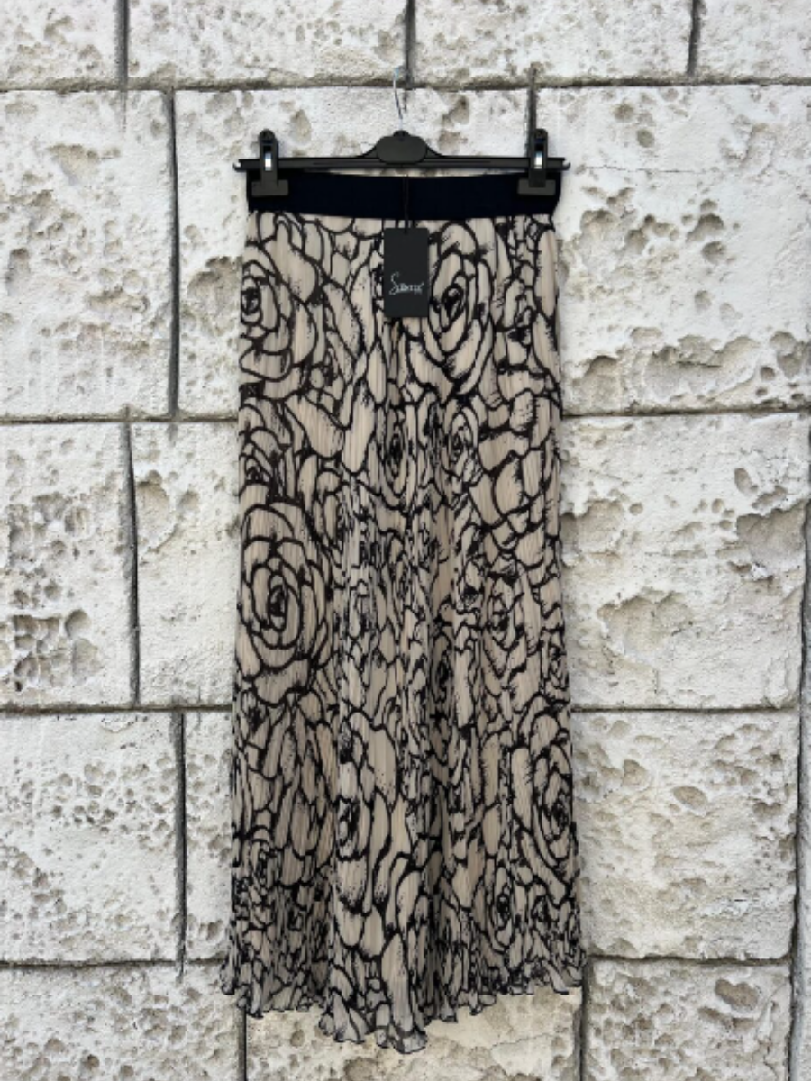 SENTEZ 5433  GÜL DESEN ŞİFON ETEK