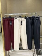 SENTEZ 5514 BELİ LASTİKLİ İNCE DUBLE PAÇA PANTOLON