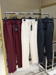 SENTEZ 5514 BELİ LASTİKLİ İNCE DUBLE PAÇA PANTOLON