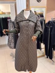 İNVEE RİBANA DETAYLI ŞİŞME MONT- Haki