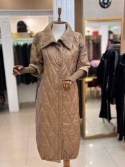 İNVEE RİBANA DETAYLI ŞİŞME MONT- Vizon