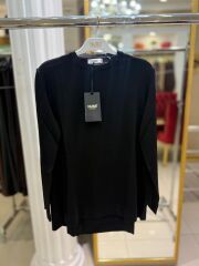 NUSS EVAZE ETEK ÜSTÜ TUNİK-SİYAH