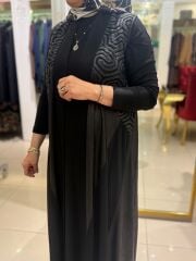 NURCAN ÇETİN / TÜL ÜZERİ İŞLEMELİ KAPATICI YELEK