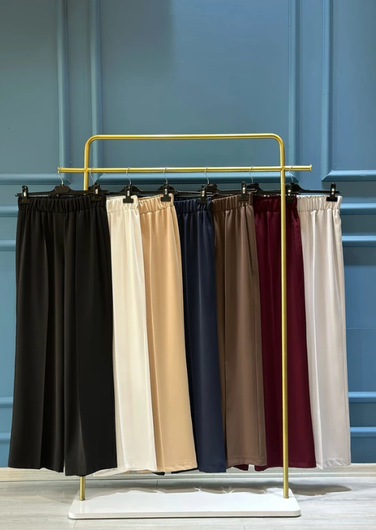 SENTEZ 5580 BELİ LASTİKLİ GENİŞ PAÇA PANTOLON