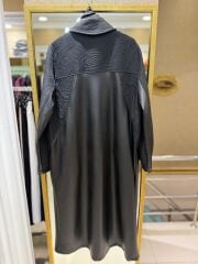 FUAT GÜRŞEN DERİ & KABARTMA DESENLİ TRENÇ KAP