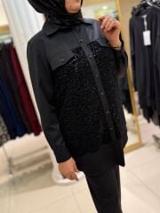 FUAT GÜRŞEN- ÖNÜ PAYET İŞLEMELİ GÖMLEK TUNİK