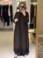 ŞERİT VE TAŞ DTY. PENYE KUMAŞ ELBİSE /BELGİN