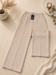 SENTEZ COLMAR  5580 BELİ LASTİKLİ GENİŞ PAÇA PANTOLON- TAŞ