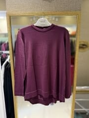 NUSS EVAZE ETEK ÜSTÜ TUNİK- VİŞNE