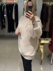 TIĞ TRİKO ANGORA TUNİK -  BEJ