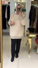 TIĞ TRİKO ANGORA TUNİK -  BEJ