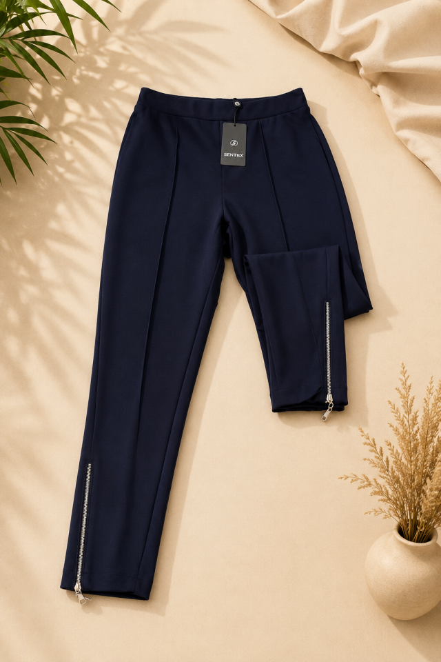 SENTEZ - 5541 PAÇASI FERMUARLI DAR PAÇA PANTOLON- LACİVERT