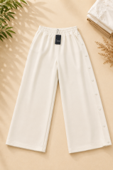 SENTEZ - 5569 TOKYO BAMBU PANTOLON-BEYAZ