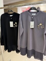 TIĞTRİKO PLİSELİ AKSESUAR DTY TUNİK