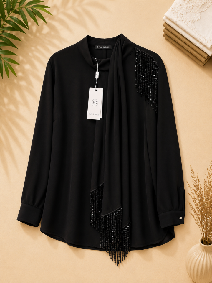 FUAT GÜRŞEN PÜSKÜLLÜ AKSESUAR TUNİK