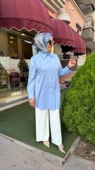 FUAT GÜRŞEN MAVİ TAŞ DETAYLI TUNİK