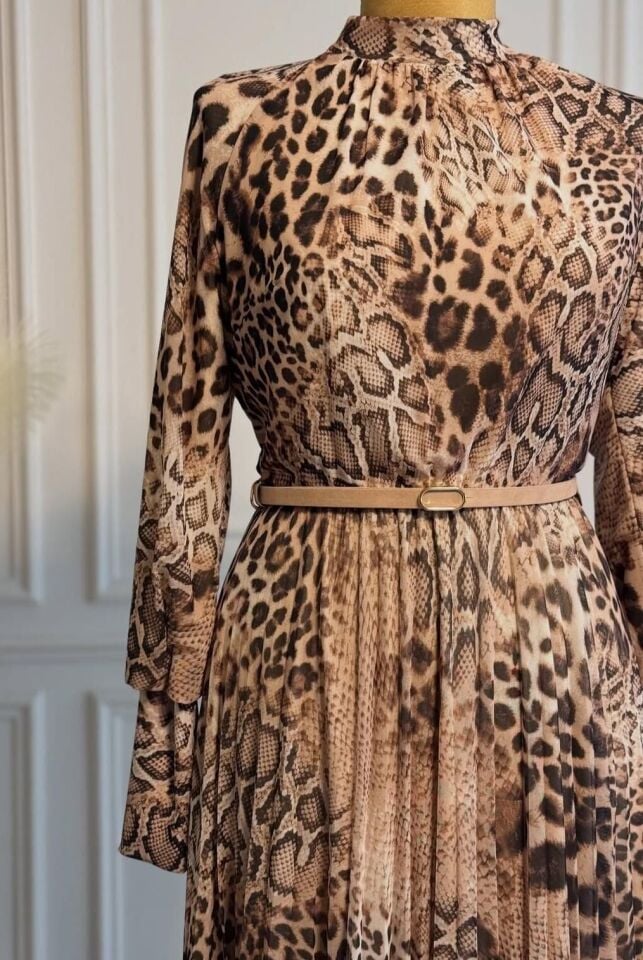 SEÇİL LEOPAR  ELBİSE