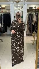 FERMUAR DTY. BENEKLİ İPEK CUPRA ELBİSE-DEFRİNA