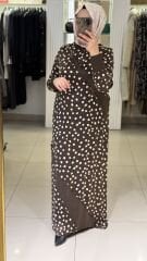 FERMUAR DTY. BENEKLİ İPEK CUPRA ELBİSE-DEFRİNA