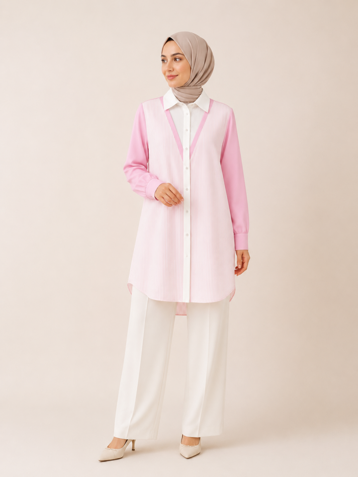 Fuat Gürşen -5380 Tunik -Pembe