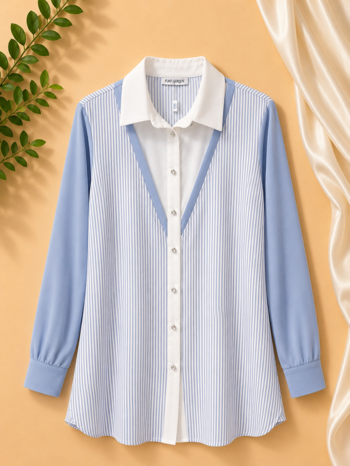 Fuat Gürşen -5380 Tunik -Bebe Mavisi