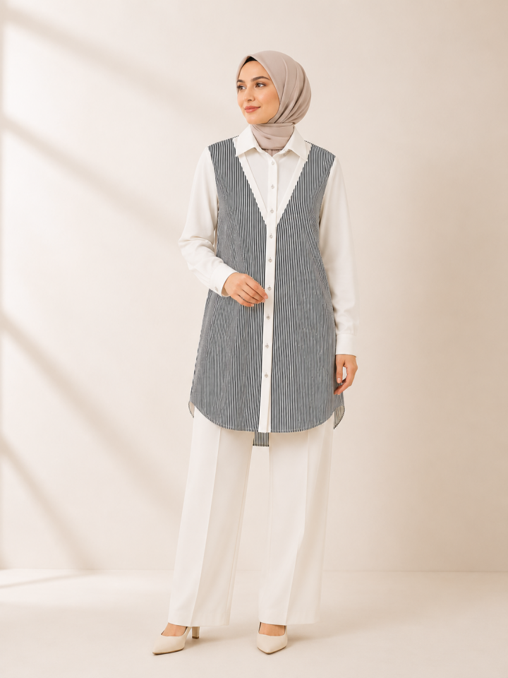 Fuat Gürşen -5380 Tunik - Lacivert