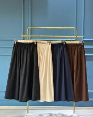 Sentez  5479 ELY Beli Lastikli Etek - Siyah