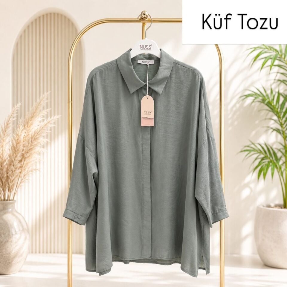 Nuss 3001 Oversize Basic Gömlek-  Küf Tozu