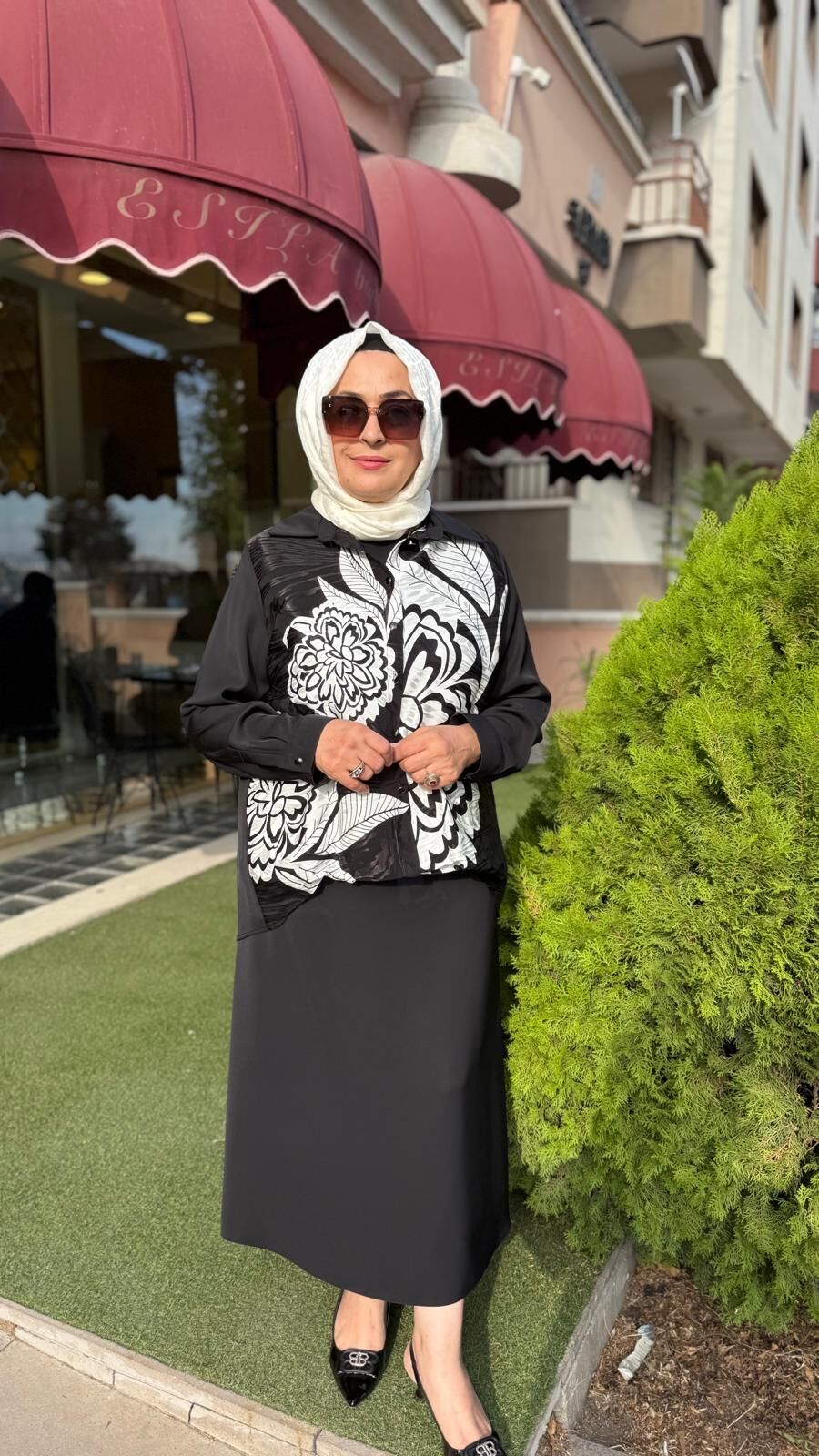 FUAT GÜRŞEN SİYAH&BEYAZ ŞIK TUNİK