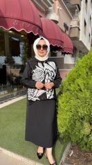 FUAT GÜRŞEN SİYAH&BEYAZ ŞIK TUNİK