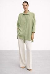 Nuss 3001 Oversize Basic Gömlek-Menta