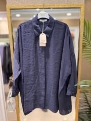 Nuss 3001 Oversize Basic Gömlek- Navy