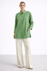 Nuss 3001 Oversize Basic Gömlek- Sarmaşık