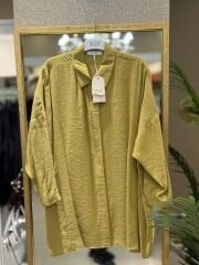 Nuss 3001 Oversize Basic Gömlek-  Amber