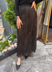 SENTEZ LEOPAR ŞİFON KIRIŞTIRMA ETEK