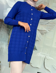 KENDİNDEN DESENLİ MERSERİZE HIRKA/ NUSS