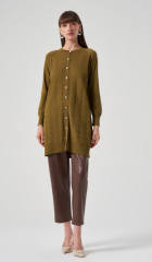 KENDİNDEN DESENLİ MERSERİZE HIRKA/ NUSS