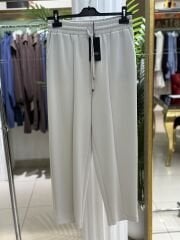 Sentez Önden Parçalı Havuç Bambu Pantolon - Taş