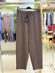 Sentez Önden Parçalı Havuç Bambu Pantolon - Kahve