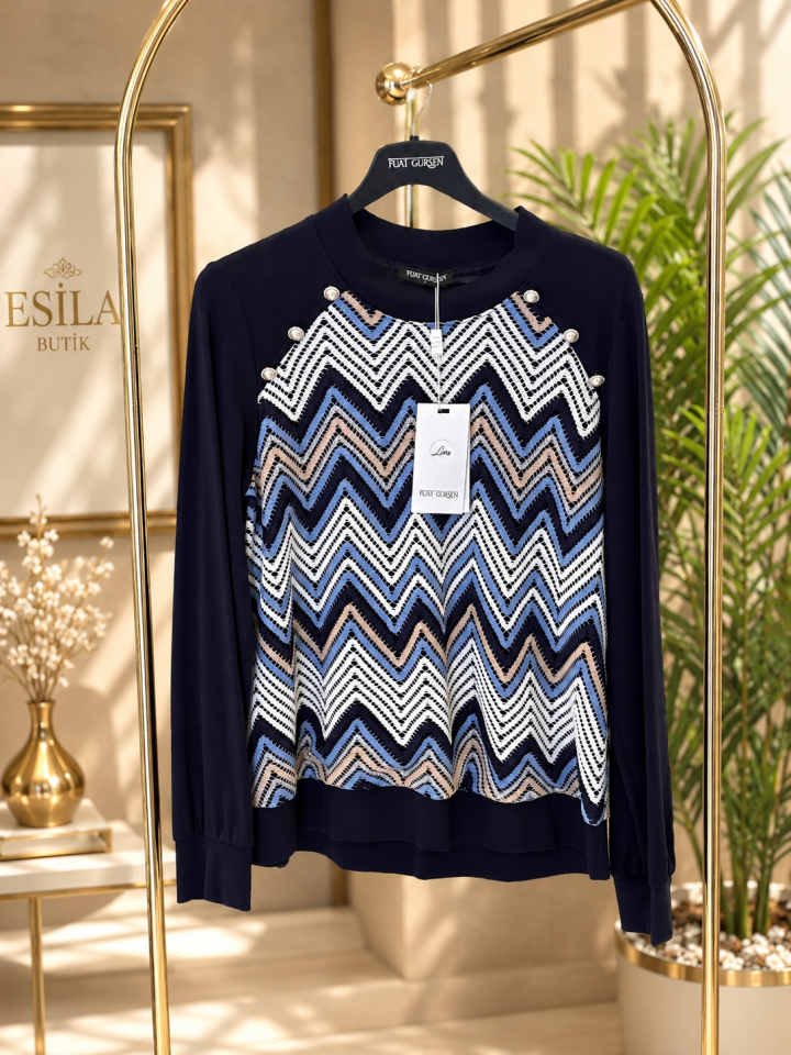 Fuat Gürşen - 5317 Tunik - İndigo