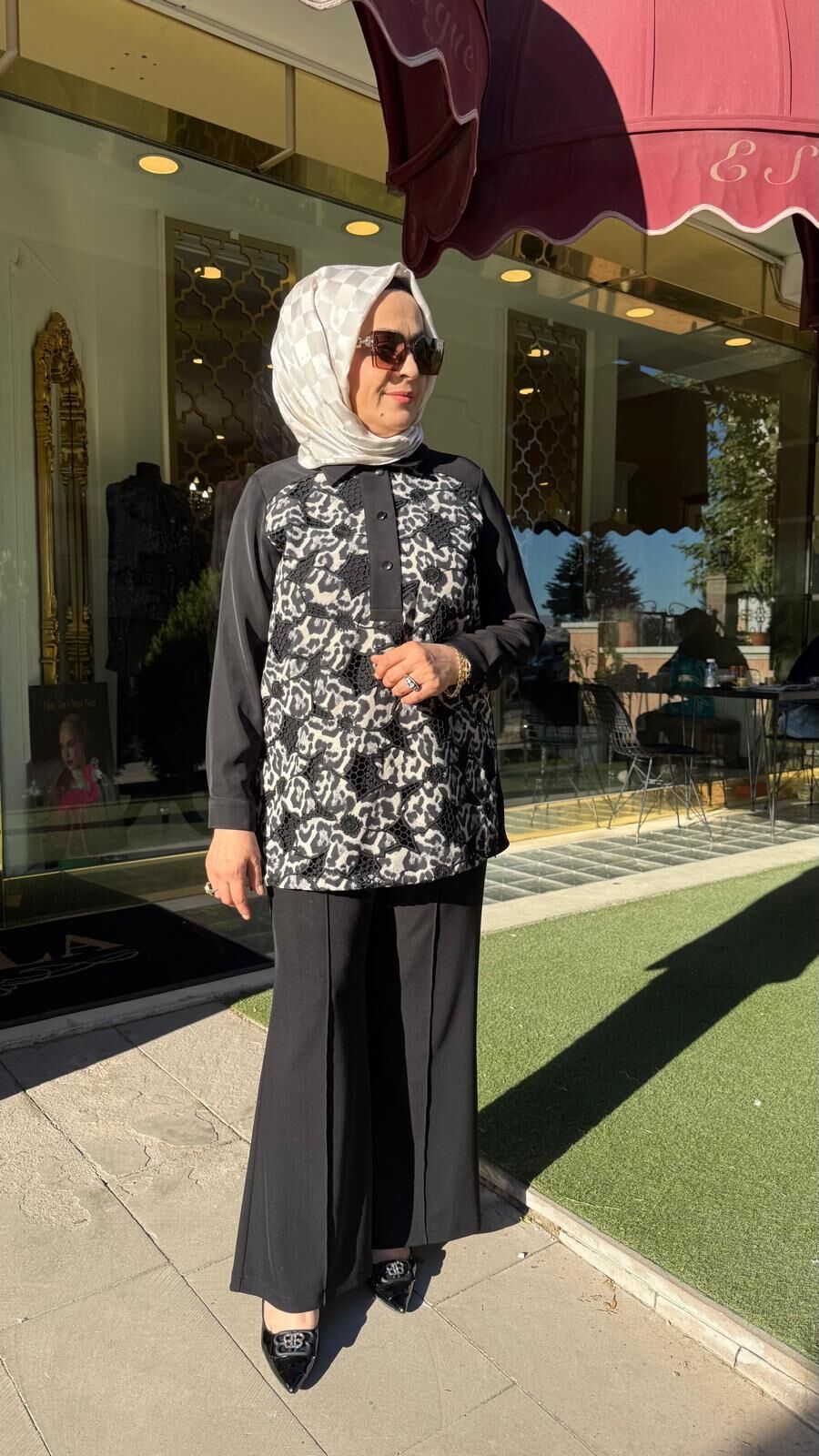 FUAT GÜRŞEN LEOPAR DESEN TUNİK