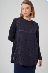 NUSS FERMUAR DTY. VEGAN İPEK TUNİK