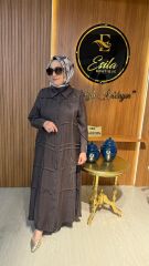 LİSSMORE  ÇİÇEK İŞLEMELİ UZUN ELBİSE