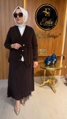 FUAT GÜRŞEN GÖMLEKLİ HIRKA TAKIM / KAHVE