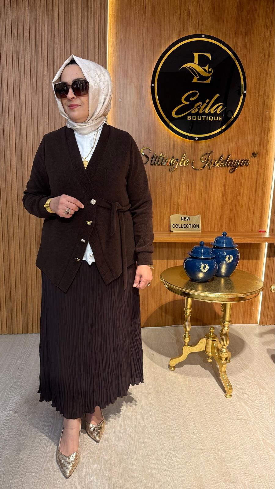 FUAT GÜRŞEN GÖMLEKLİ HIRKA TAKIM / KAHVE