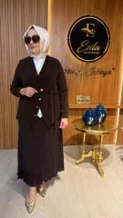 FUAT GÜRŞEN GÖMLEKLİ HIRKA TAKIM / KAHVE