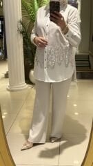 Sentez 5629 Meri Rahat Pantolon- Taş