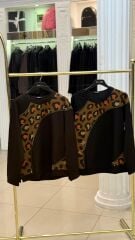 DEFRİNA  LEOPAR DESEN ETEK ÜSTÜ BLUZ