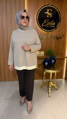 FUAT GÜRŞEN İNCİ DETAY SİMLİ TUNİK