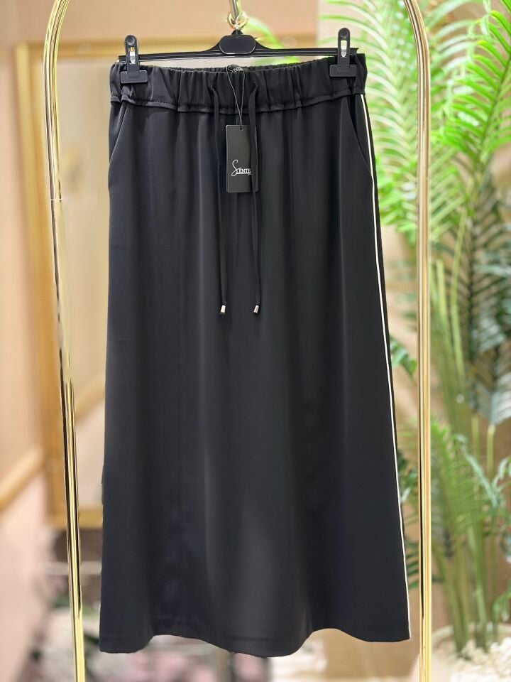 Sentez 5803 Pure Yanı Biyeli  Etek - Siyah